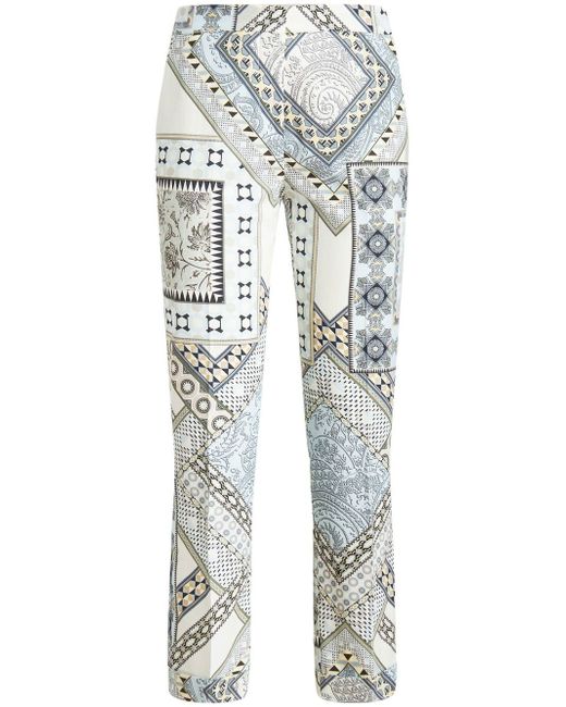 Etro paisley patchwork tailored trousers