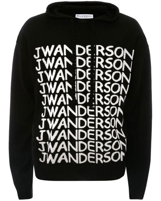 J.W.Anderson intarsia-logo long-sleeve hoodie