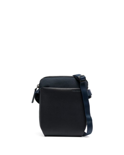 Troubadour compact faux-leather messenger bag