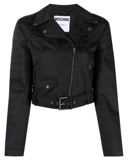 Moschino cropped zip-fastening jacket
