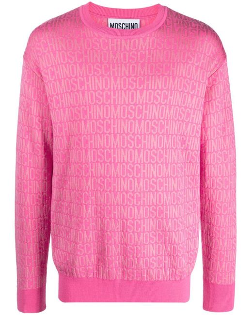 Moschino all-over logo knit jumper