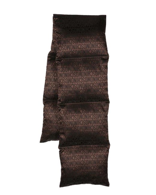 Moschino monogram-jacquard quilted scarf