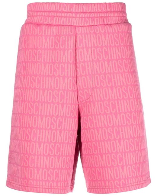 Moschino all-over debossed logo shorts