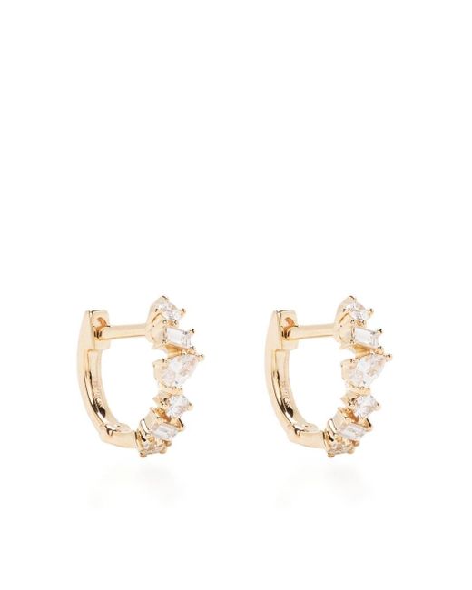 EF Collection 14kt yellow huggie earring