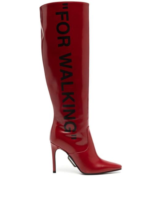 Off-White knee-high For Walking boots