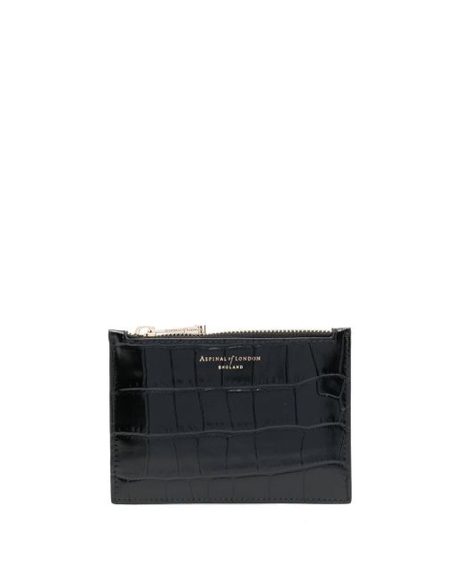 Aspinal of London embossed-crocodile small wallet