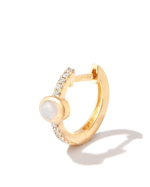Jacquie Aiche 14kt yellow opal and diamond hoop earring