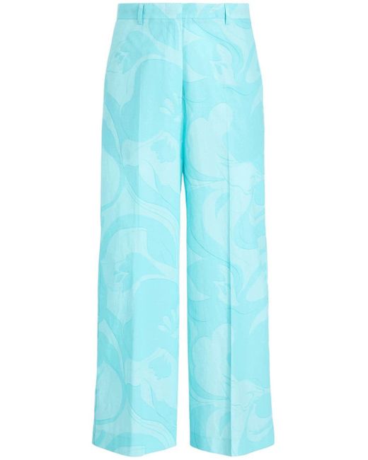 Etro printed cropped trousers