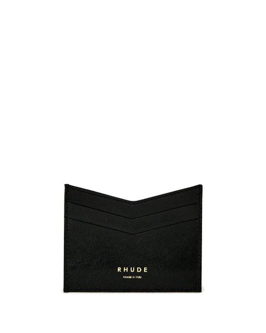 Rhude chevron-edge leather wallet