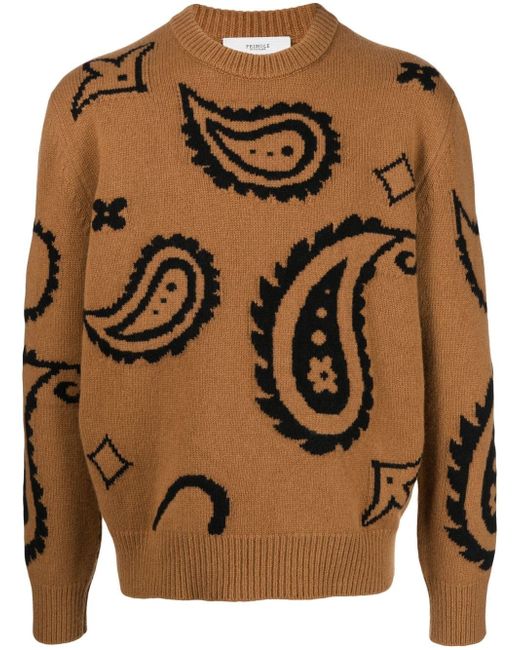 Pringle Of Scotland paisley motif wool jumper