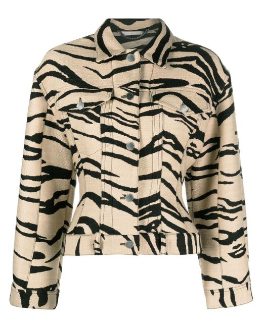 Stella McCartney zebra-print trucker jacket