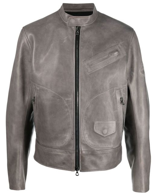 Diesel zip-up leather jacket