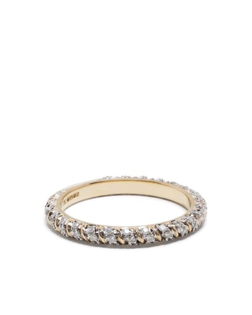 Yvonne Léon 9kt yellow gold Mini Torsade diamond ring