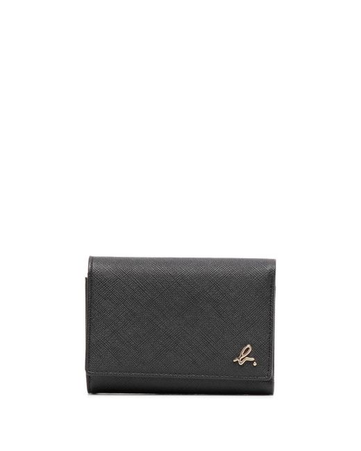 Agnès B. foldover leather wallet