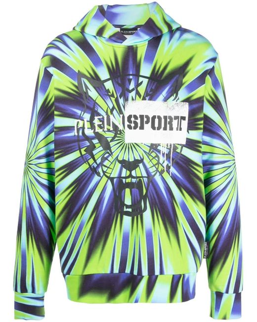Plein Sport tie dye-print pullover hoodie