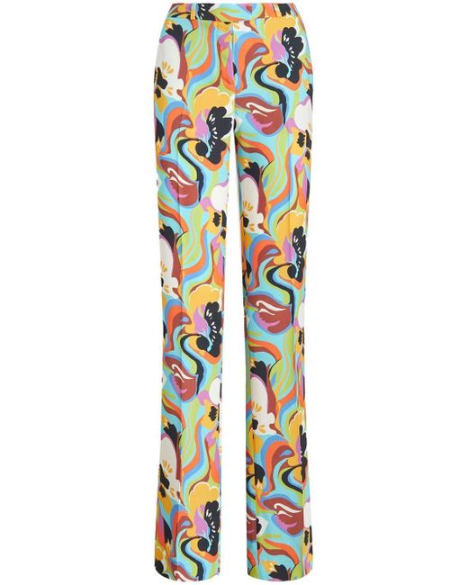 Etro floral-print straight-leg trousers