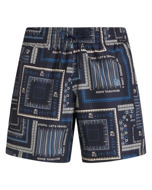 Etro geometric-print swim shorts