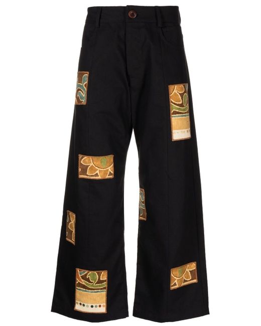 Bethany Williams patch-detail cropped trousers