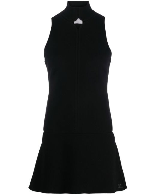 Courrèges cut-out high-neck knitted dress