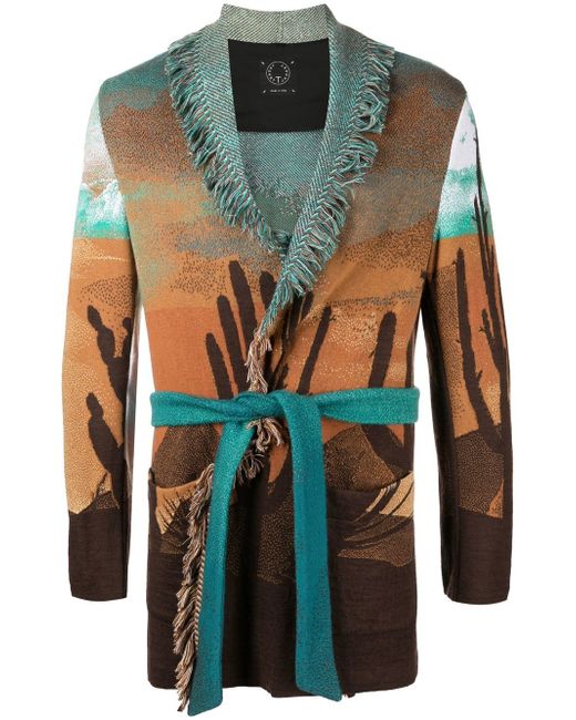 Tonello graphic-print belted jacket