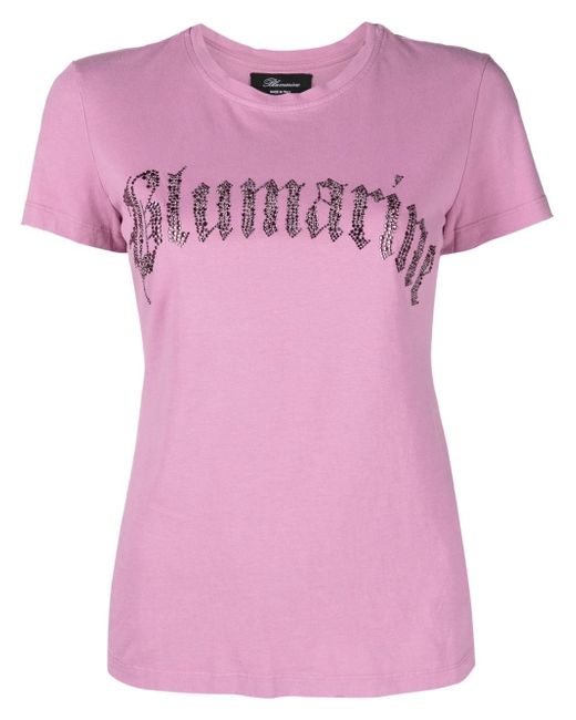 Blumarine logo crew-neck cotton T-shirt