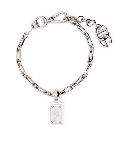 Dolce & Gabbana logo-tag chain-link bracelet