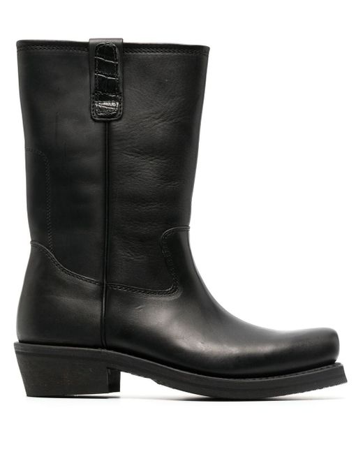 Our Legacy Flat-Toe leather boots