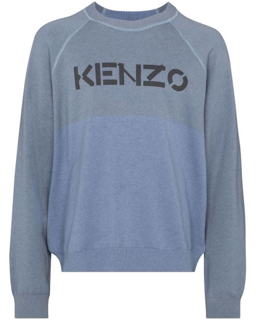 Kenzo two-tone logo-print sweatshirt