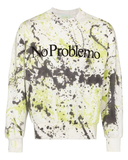 Aries No Problemo paint-print sweatshirt