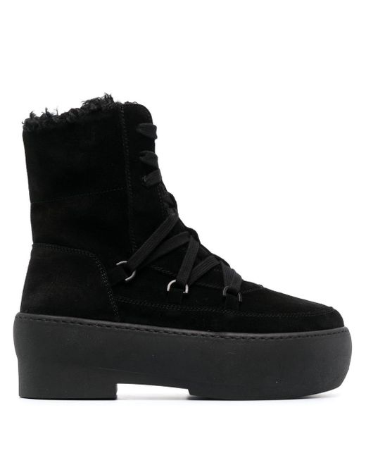 Giaborghini flatform lace-up suede boots