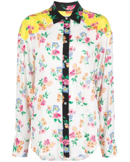 Msgm floral-print long-sleeve shirt