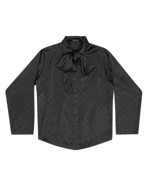 Balenciaga long-sleeve hooded blouse