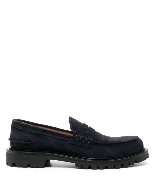 Scarosso chunky-soled suede loafers