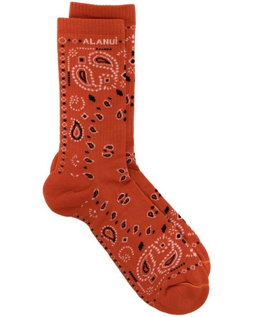 Alanui Bandana printed socks