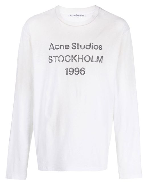 Acne Studios logo-print long-sleeve T-shirt