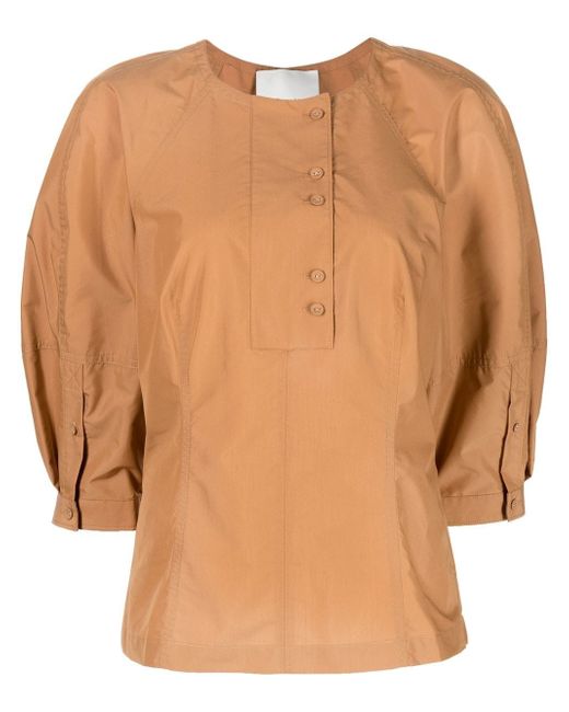 3.1 Phillip Lim puff-sleeves poplin blouse