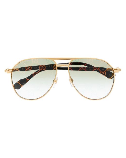 Gucci pilot-frame tinted sunglasses