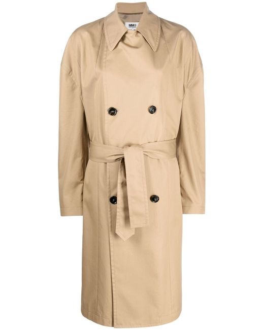 Mm6 Maison Margiela oversize double-breasted trench coat