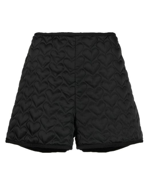 Anna Sui heart-pattern quilted shorts