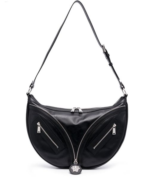 Versace Medusa logo zip shoulder bag