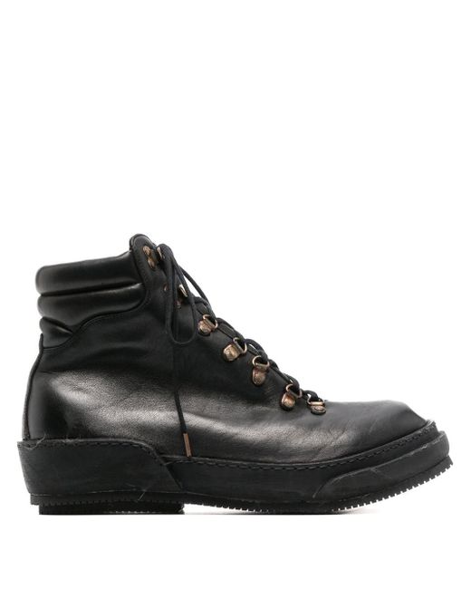 Guidi lace-up leather ankle boots