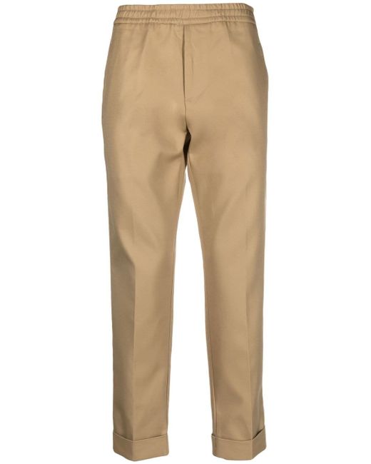 Costumein turn-up straight-leg trousers