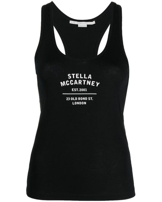 Stella McCartney logo-print racerback vest top