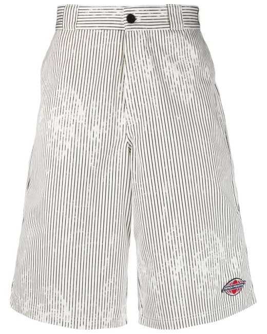 Heron Preston striped canvas shorts