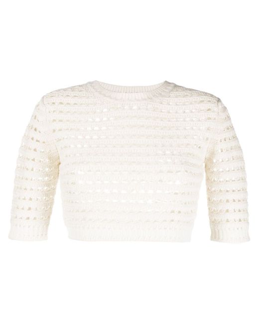 See by Chloé open-knit short-sleeve top