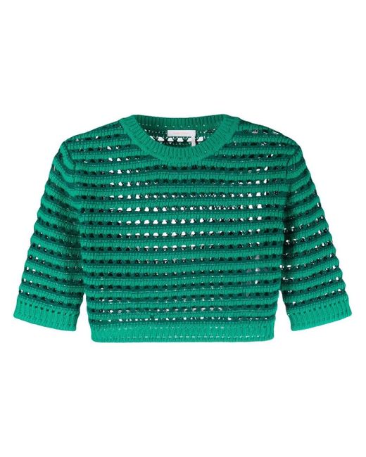 See by Chloé honeycomb knit crop top