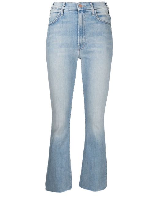 Mother high-rise ankle-length bootcut jeans