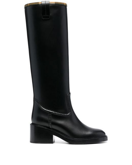 Chloé block-heel leather boots