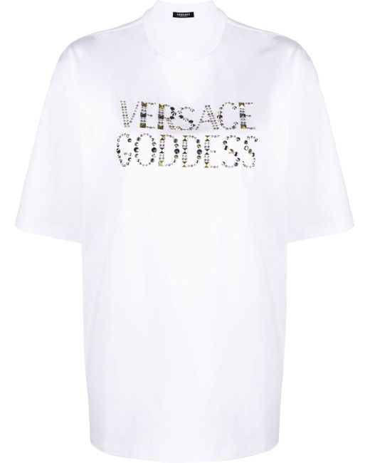 Versace Goddess-print T-shirt