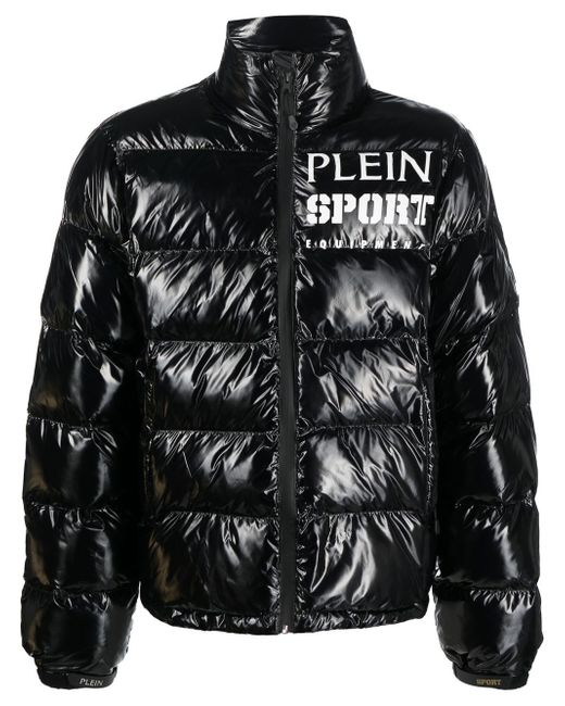 Plein Sport logo-print padded jacket